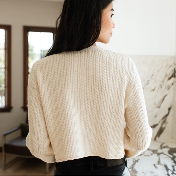 NWOT CJLA Cream Coco Sweater Size L - Picture 3 of 8